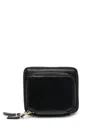 Comme Des Garçons Zipped Leather Wallet In Black