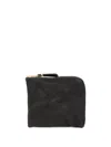 Comme Des Garçons Zipped Leather Wallet In Black