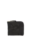Comme Des Garçons Zipped Leather Wallet In Black