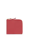 Comme Des Garçons Zipped Leather Wallet In Red