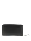 Comme Des Garçons Logo Zipper Wallet In Black