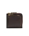 Comme Des Garçons Zipped-pocket Leather Wallet In Black