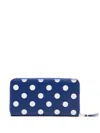 Comme Des Garçons Polka Dot Long Classic Wallet Accessories In Blue