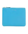 Comme Des Garçons Wallet Classic Leather Pouch In Blue