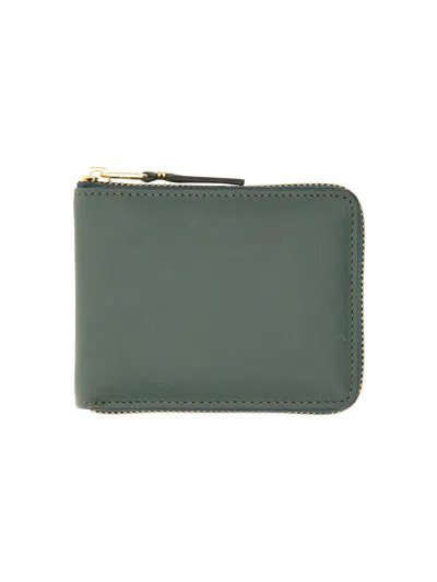 Comme Des Garçons Zipped Wallet In Green