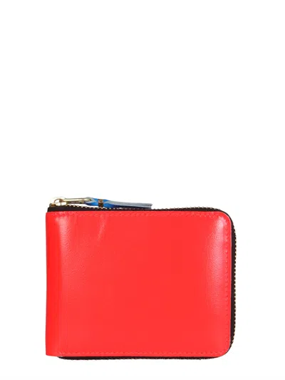 Comme Des Garçons Zipped Wallet In Orange