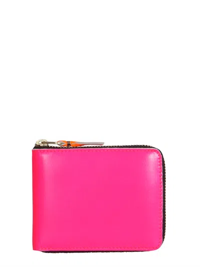 Comme Des Garçons Zipped Wallet In Pink