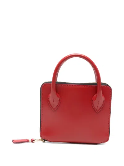 Comme Des Garçons Zipped Wallet In Red
