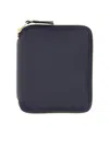 Comme Des Garçons Zipped Wallet In Blue