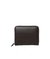 Comme Des Garçons Zippered Leather Wallet In Black