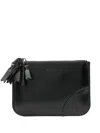 Comme Des Garçons Zipper Medley Leather Wallet In Black