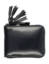 Comme Des Garçons Compact Zip Wallet With Tassel In Black
