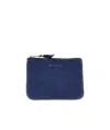 Comme Des Garçons Zipper Wallet In Blue
