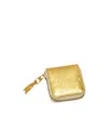 Comme Des Garçons Zipper Wallet In Golden