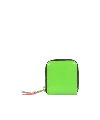 Comme Des Garçons Zipper Wallet In Green