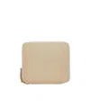 Comme Des Garçons Zipper Wallet In Nude