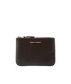 Comme Des Garçons Zippered Change Purse In Brown
