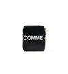 Comme Des Garçons Huge Logo Vertical Zip Around Wallet In Black