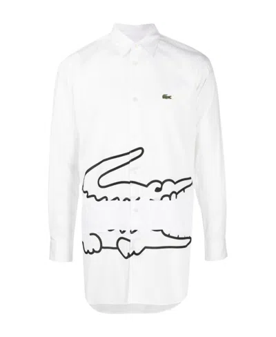 COMME DES GARÇONS COMME DES GARCONSXLACOSTE JOINT STYLE LAPEL LONG-SLEEVED SHIRT