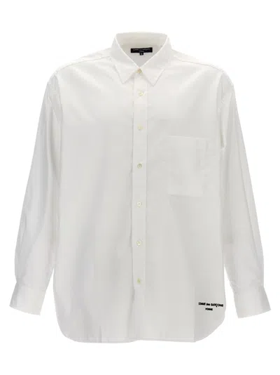 Comme Des Garҫons Homme Logo Embroidery Shirt In White