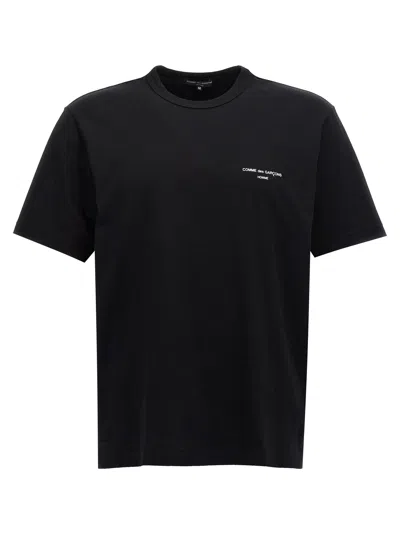 Comme Des Garҫons Homme Logo Print T Shirt In Black