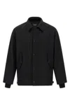Comme Des Garҫons Homme Wool Overshirt In Black