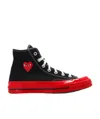 Comme Des Garçons Play X Converse 'chuck 70 Hi' Casual Sneakers In Black
