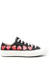 Comme Des Garçons Play X Converse Chuck 70 Multi Heart Sneakers In Black