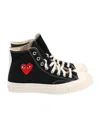 Comme Des Garçons Play X Converse Chuck Taylor 70 High-top Casual Shoes In Black