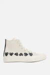 Comme Des Garçons Play X Converse Multi-heart Chuck 70 High-top Sneakers In White