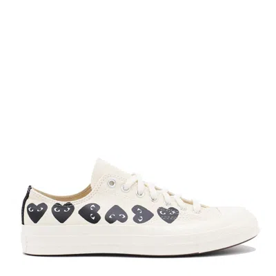 Comme Des Garçons Play X Converse Chuck 70 Multi Heart Trainers In White