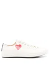 Shop Comme Des Garçons Play X Converse Chuck Tailor Red Heart Low Top Sneakers Shoes