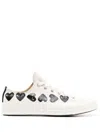 Comme Des Garçons Play X Converse Multi Hearts-print Low-top Sneakers In White