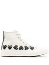 COMME DES GARÇONS PLAY X CONVERSE COMME DES GARÇONS PLAY X CONVERSE CHUCK TAYLOR MULTICORE HIGH SHOES