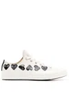 Comme Des Garçons Play X Converse Multi Hearts-print Low-top Sneakers In White