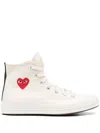 Comme Des Garçons Play X Converse Small Red Heart High-top Sneakers Shoes In White