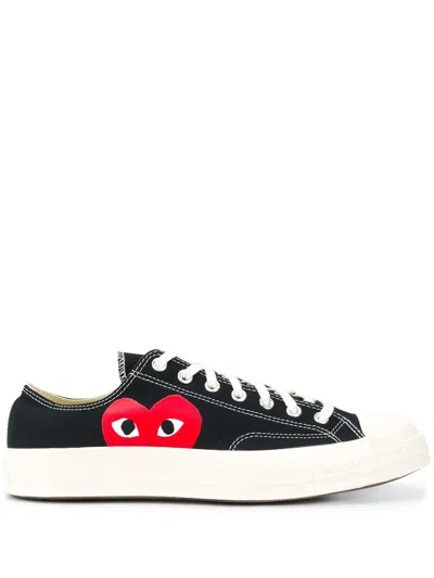 COMME DES GARÇONS PLAY X CONVERSE CONVERSE LOGO-PRINT LOW TOP TRAINERS