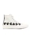 Comme Des Garçons Play X Converse Chuck Taylor Multicolor Tall Shoes In White