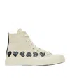 Comme Des Garçons Play X Converse Converse X Comme Des Garçons Play Lace High-top Skate Shoes In White