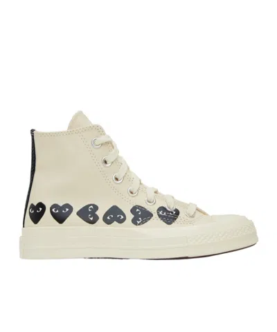 Comme Des Garçons Play X Converse Converse X Comme Des Garçons Play Lace High-top Skate Shoes In White