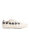 Comme Des Garçons Play X Converse Lace-up Low-cut Skate Shoes In White