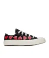 Comme Des Garçons Play X Converse Logo Low-cut Casual Shoes In White