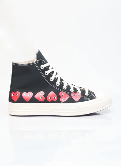 Comme Des Garçons Play X Converse Multi-heart Chuck 70 High-top Sneakers In Black