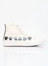 COMME DES GARÇONS PLAY X CONVERSE MULTI-HEART CHUCK 70 HIGH-TOP SNEAKERS