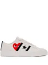 Comme Des Garçons Play X Converse One Star Academy Pro Sneakers In Weiss