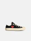 Comme Des Garçons Play X Converse 'red Heart' Black Tela Sneakers In Black