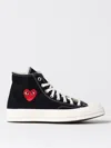 Comme Des Garçons Play X Converse Small Red Heart High-top Sneakers Shoes In Black