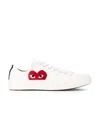 Comme Des Garçons Play X Converse Side Logo-print Sneakers In White