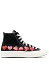 Comme Des Garçons Play X Converse X Converse Chuck Taylor Canvas Sneakers In Black