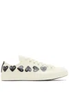 Comme Des Garçons Play X Converse Multi Hearts-print Low-top Sneakers In White
